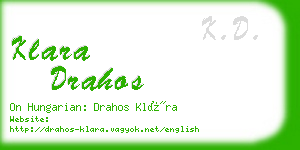 klara drahos business card